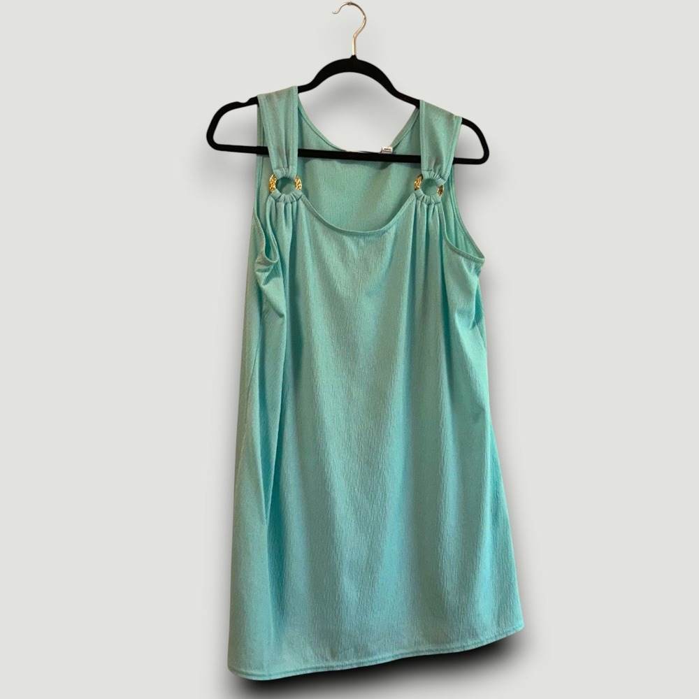 Croft & Barrow Swim Coverup M‎ Aqua Blue Beach Pool Casual Vacation Summer